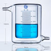 Elektrochemische Zelle mit Wassermantel, graduiert, Fassungsvermögen 50 ml bis 5000 ml Laborxing