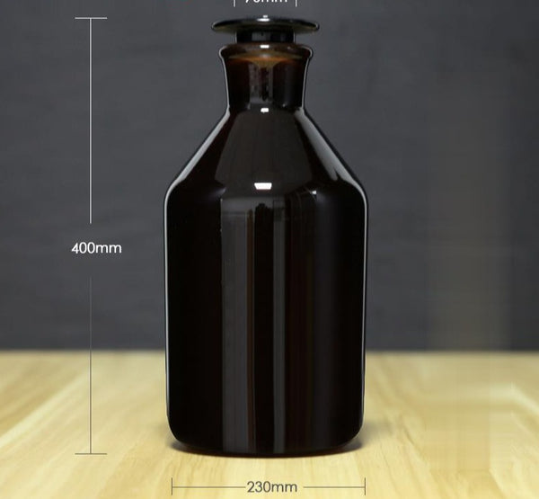 Narrow mouth bottle, brown glass, 60 ml to 20.000 ml Laborxing