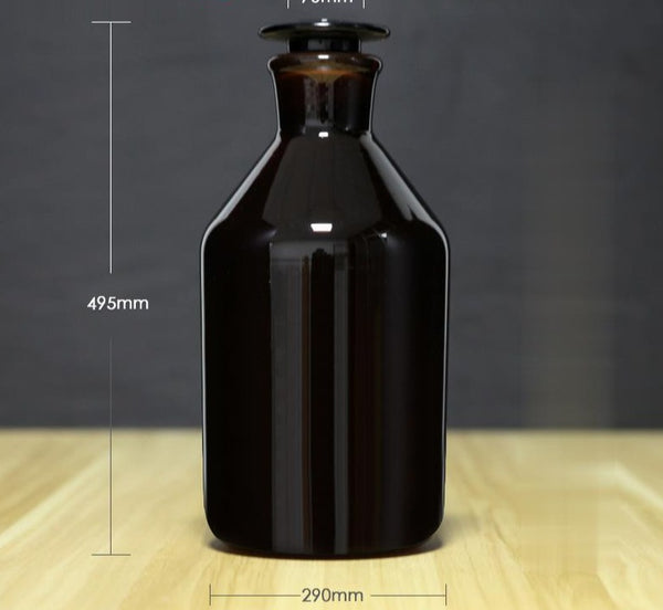 Narrow mouth bottle, brown glass, 60 ml to 20.000 ml Laborxing