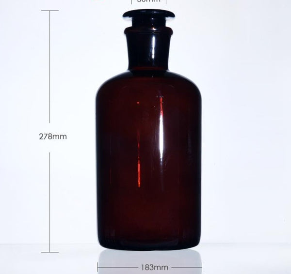 Narrow mouth bottle, brown glass, 60 ml to 20.000 ml Laborxing