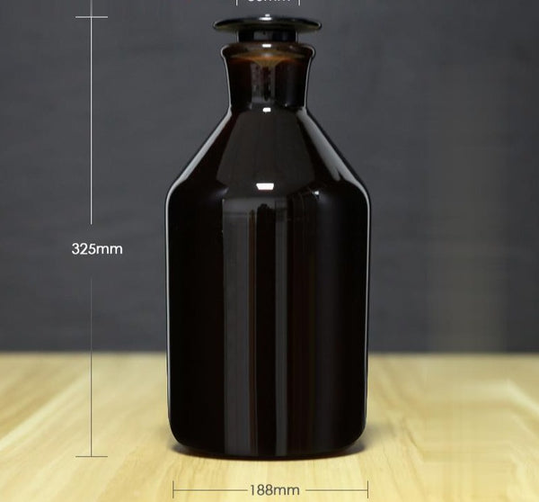 Narrow mouth bottle, brown glass, 60 ml to 20.000 ml Laborxing