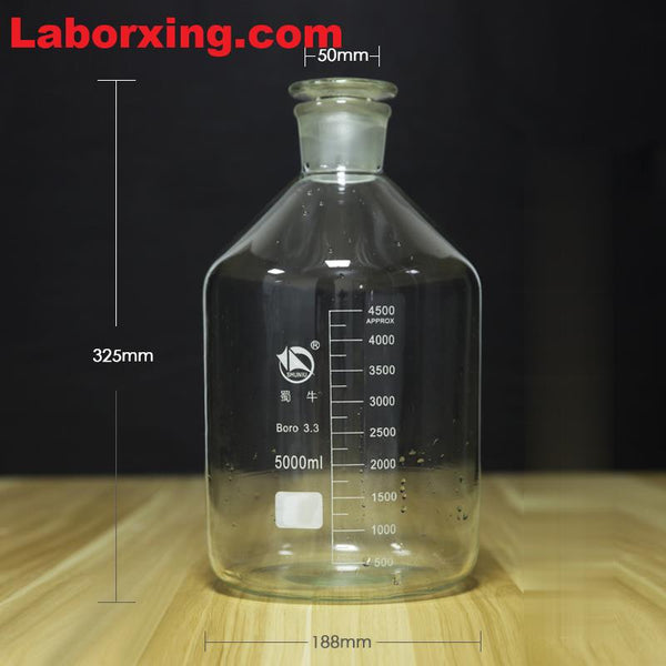 Enghalsflasche, Klarglas, graduiert, 60 ml bis 20.000 ml Laborxing