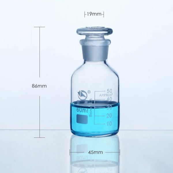 Frasco de boca estrecha, vidrio transparente, graduado, de 60 ml a 20.000 ml Laborxing