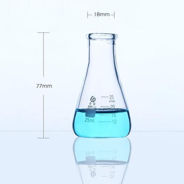 Enghals-Erlenmeyerkolben, schwere Ausführung, Klarglas, 25 ml bis 5.000 ml Laborxing