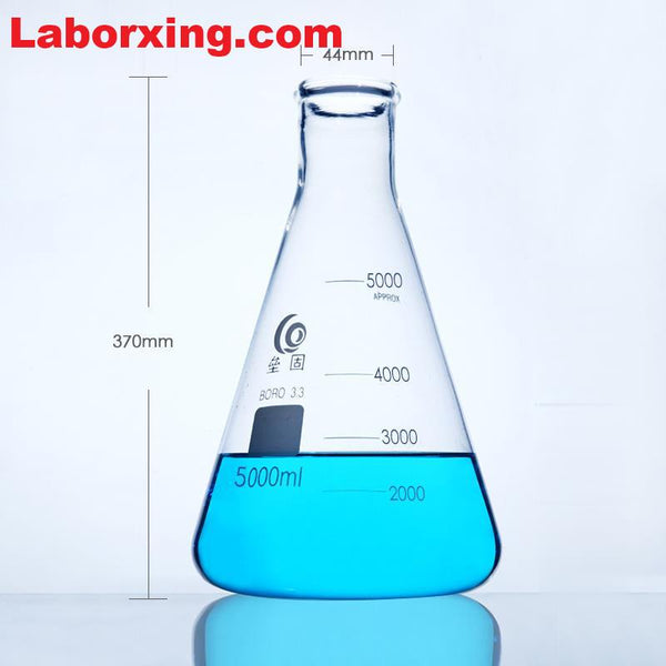 좁은 목 삼각 플라스크, 고하중, 투명 유리, 25ml ~ 5.000ml Laborxing