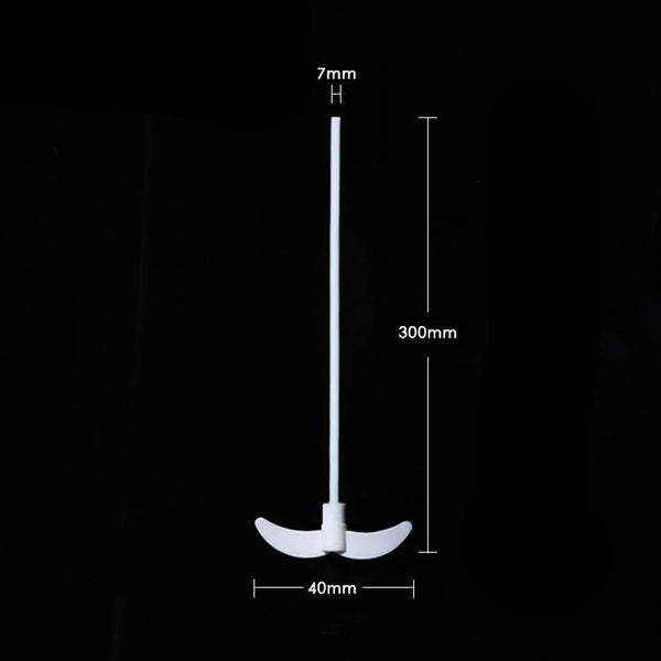 Lâminas de agitação de PTFE Hélice, tipo centrífugo de 2 asas, comprimento 250 mm a 750 mm Laborxing