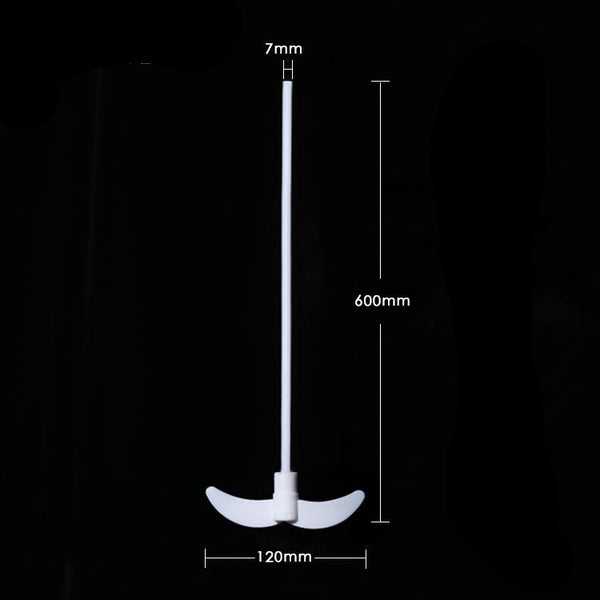 Lâminas de agitação de PTFE Hélice, tipo centrífugo de 2 asas, comprimento 250 mm a 750 mm Laborxing