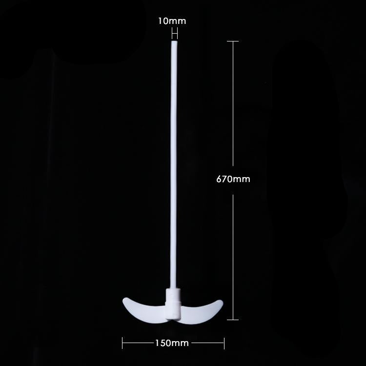 PTFE Stirring rod with blades Propeller, 2-winged centrifugal type, length 250 mm to 750 mm
