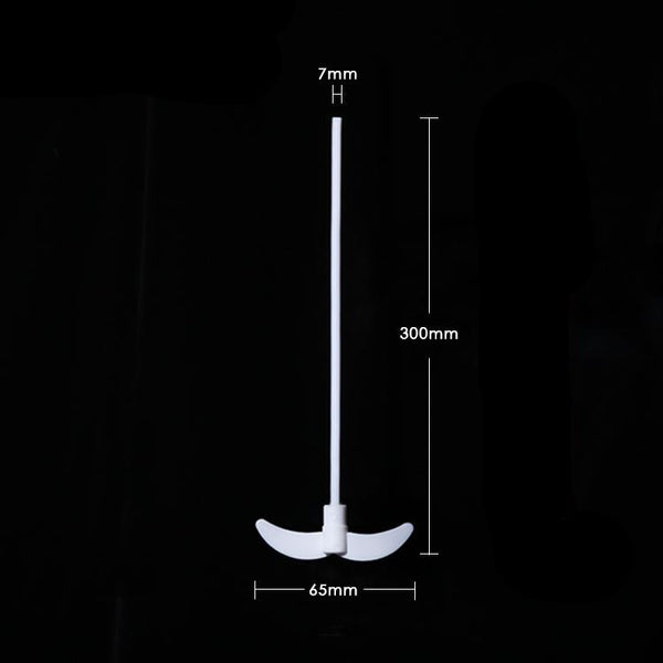 Lâminas de agitação de PTFE Hélice, tipo centrífugo de 2 asas, comprimento 250 mm a 750 mm Laborxing