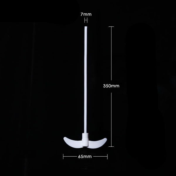 Lâminas de agitação de PTFE Hélice, tipo centrífugo de 2 asas, comprimento 250 mm a 750 mm Laborxing