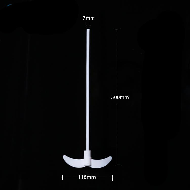 PTFE Stirring rod with blades Propeller, 2-winged centrifugal type, length 250 mm to 750 mm