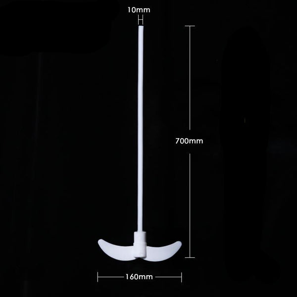PTFE-Rührblätter Propeller, 2-flügeliger Zentrifugaltyp, Länge 250 mm bis 750 mm Laborxing