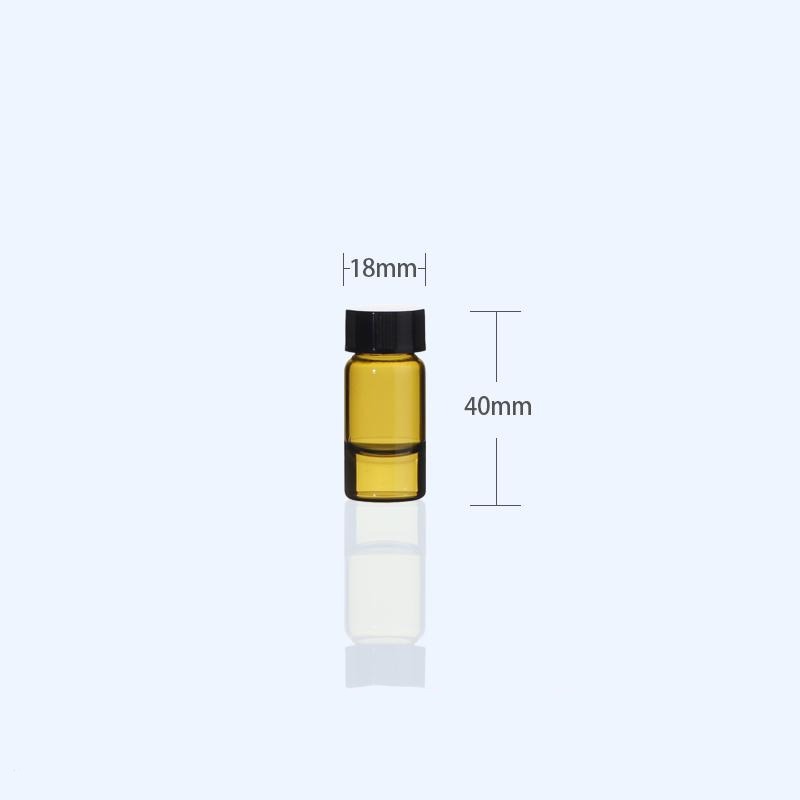 100 pcs/pack Sample vials with thread, Brown glass, capacity 1 to 60 ml