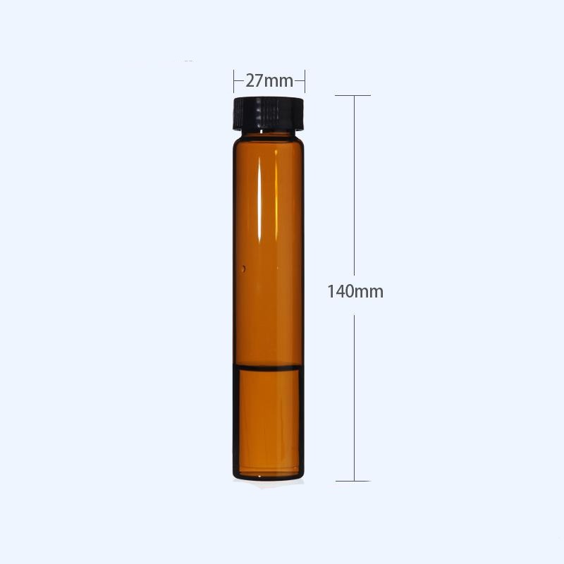 100 pcs/pack Sample vials with thread, Brown glass, capacity 1 to 60 ml