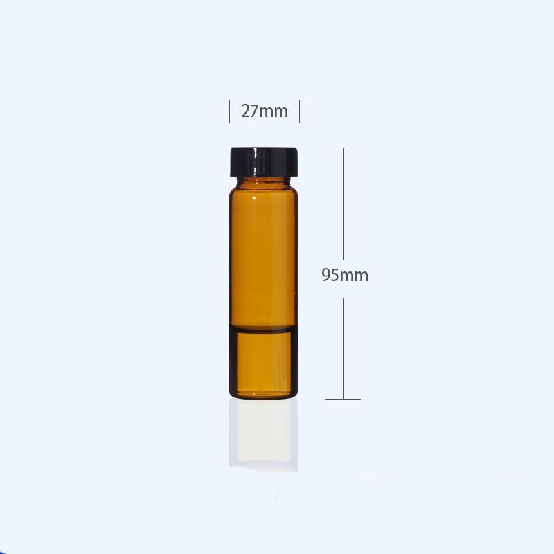 100 pcs/pack Sample vials with thread, Brown glass, capacity 1 to 60 ml
