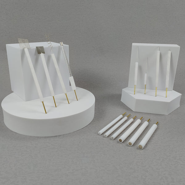 Contre-électrodes à mailles en platine avec tige en PTFE, maille 60 Laborxing