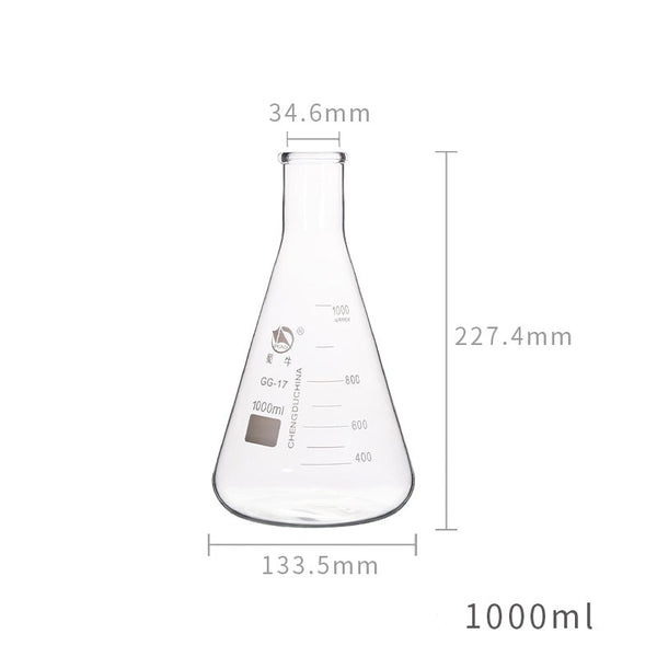 Fiole Erlenmeyer, col étroit, 50 ml à 10.000 ml Laborxing