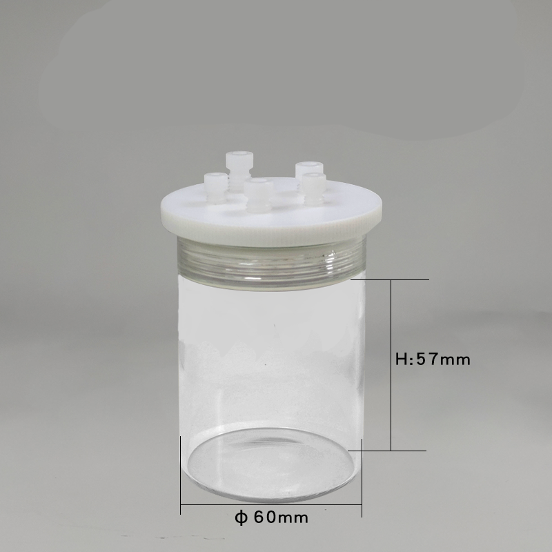 Standard sealed electrochemical cell with 5 holes, capacity 30 to 500 ml
