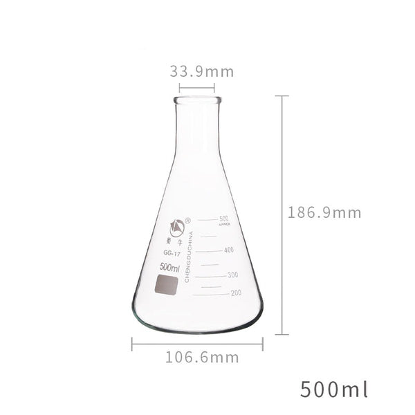 Fiole Erlenmeyer, col étroit, 50 ml à 10.000 ml Laborxing