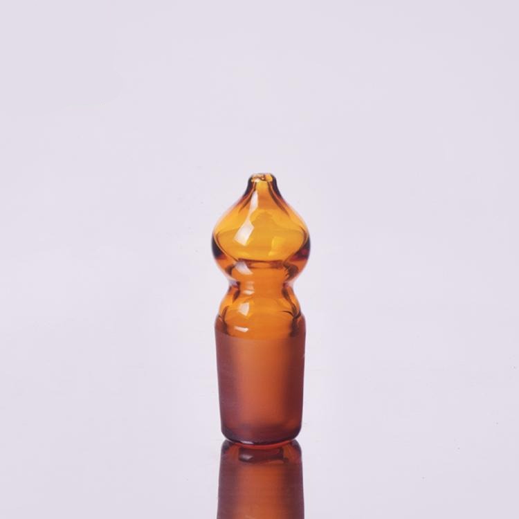 Stopper with joint, hollow glass, brown glass
