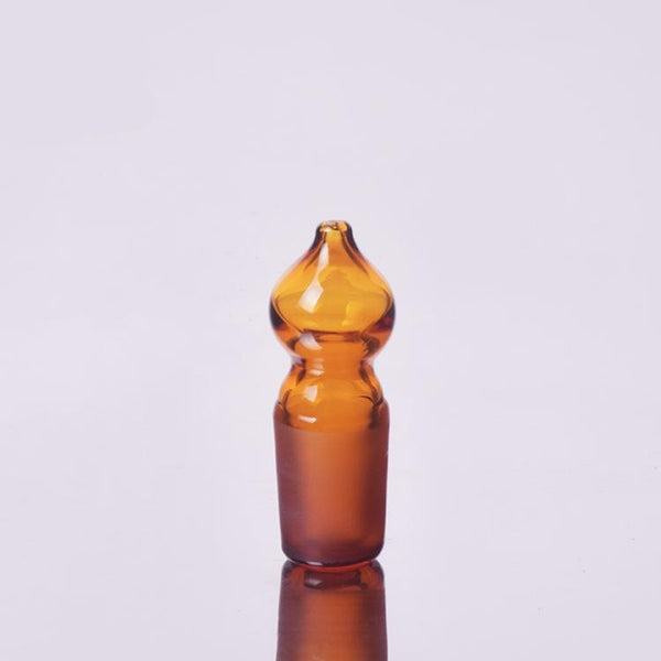 Stopper with joint, hollow glass, brown glass Laborxing