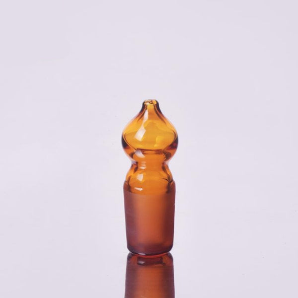 Stopfen mit Gelenk, Hohlglas, Braunglas Laborxing