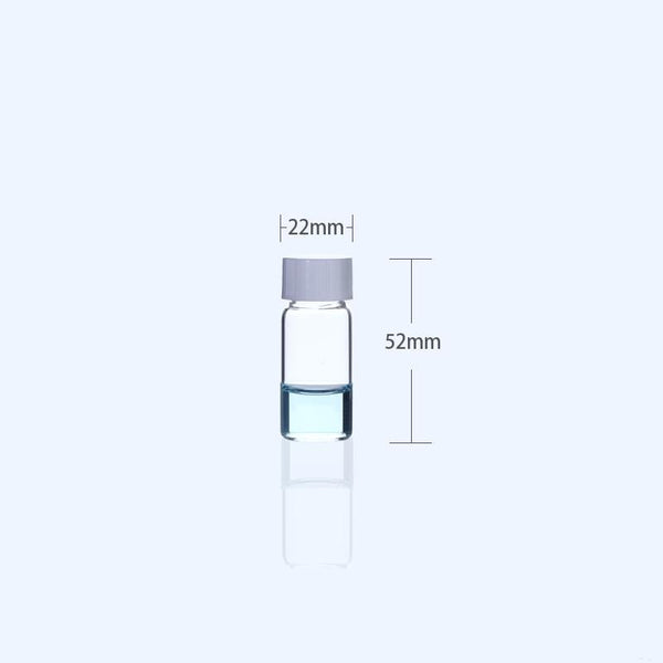 100 uds./paquete Viales para muestras con rosca, vidrio transparente, capacidad de 1 a 60 ml Laborxing