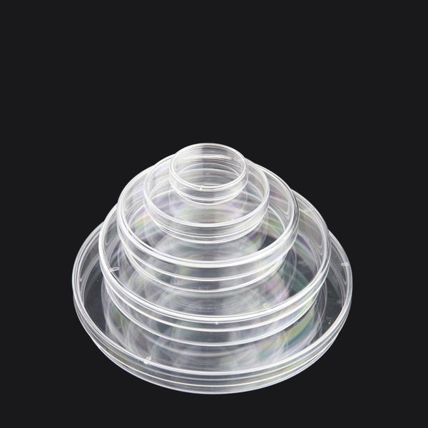 Placa de Petri, plástico PS, diâmetro 35 a 150 mm, 10 unidades/embalagem Laborxing