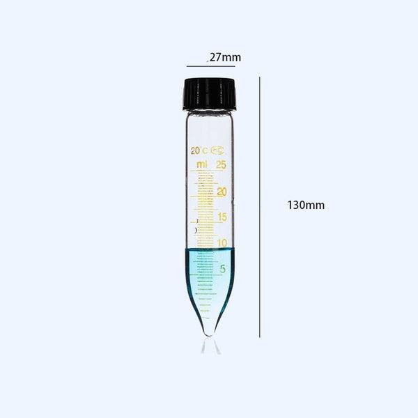 Provette in vetro per centrifuga con fondo conico e tappo a vite, capacità da 5 a 50 ml, 10 pz/confezione Laborxing