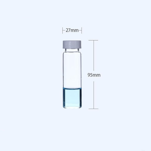 100 uds./paquete Viales para muestras con rosca, vidrio transparente, capacidad de 1 a 60 ml Laborxing
