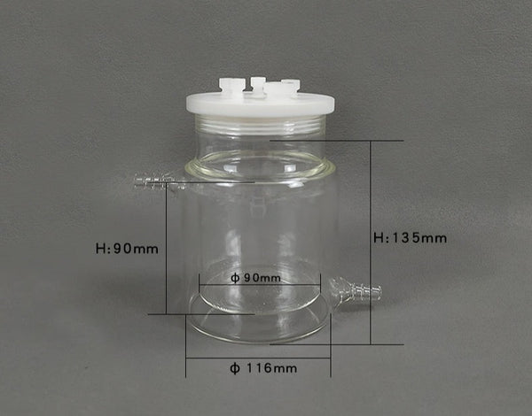 Cella elettrochimica sigillata con camicia d'acqua, capacità da 50 a 1.000 ml Laborxing