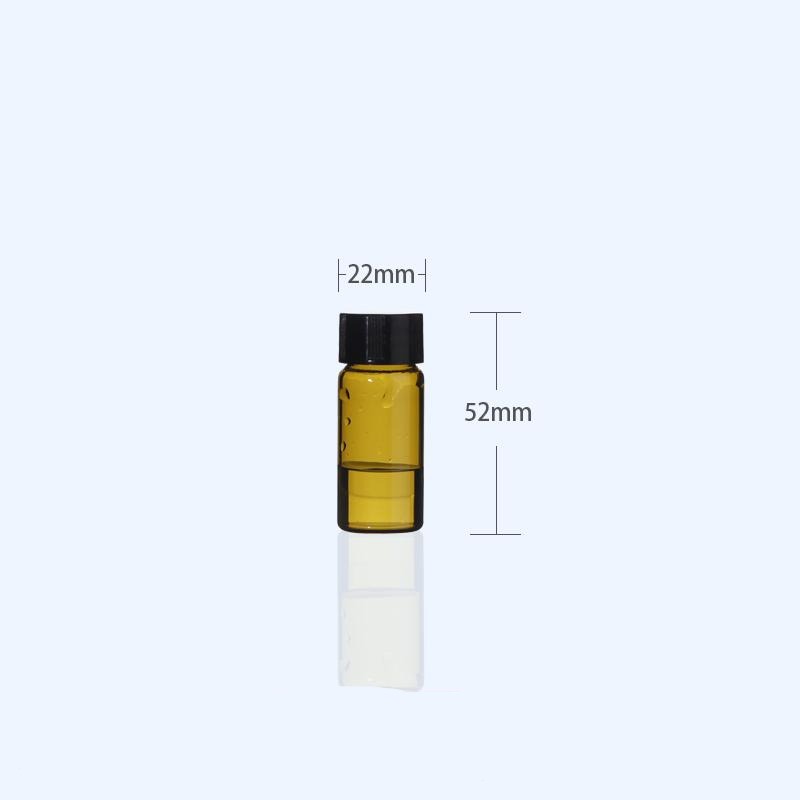 100 pcs/pack Sample vials with thread, Brown glass, capacity 1 to 60 ml