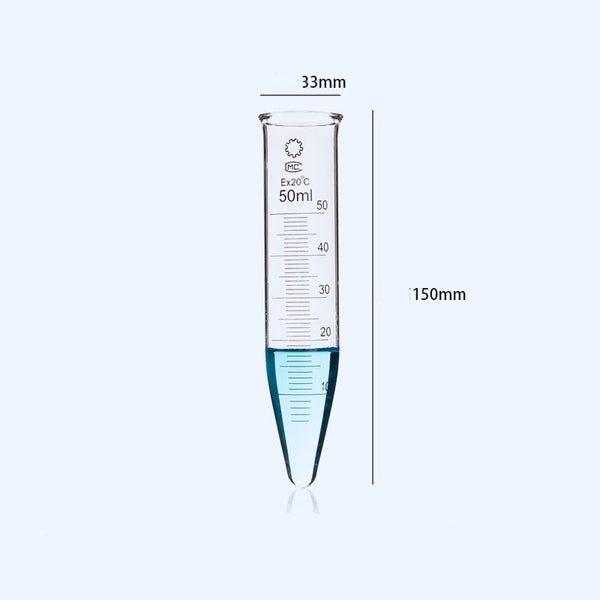 Tubos de vidro para centrífuga com fundo cônico, capacidade de 5 a 50 ml, 10 unid./embalagem Laborxing