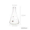 Matraz Erlenmeyer, cuello estrecho, de 50 ml a 10.000 ml Laborxing