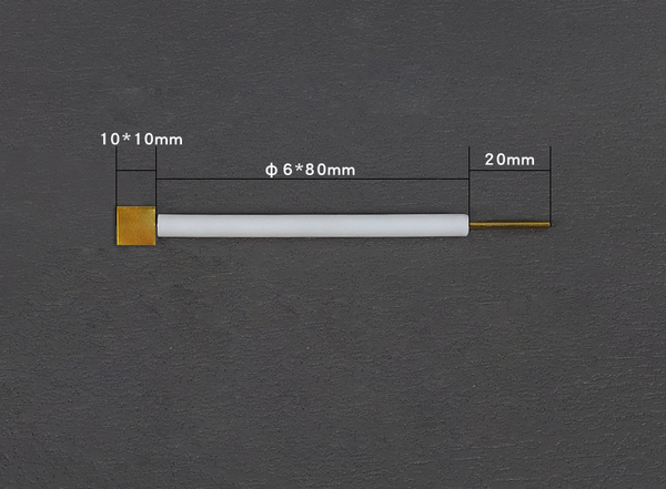 Vergoldete Elektroden mit PTFE-Stab Laborxing