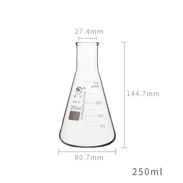 Erlenmeyer, gargalo estreito, 50 ml a 10.000 ml Laborxing