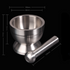 Stainless steel mortar with pestle, diameter 85 to 98 mm Laborxing