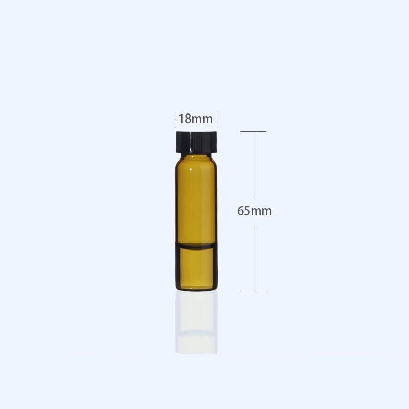 100 pcs/pack Sample vials with thread, Brown glass, capacity 1 to 60 ml
