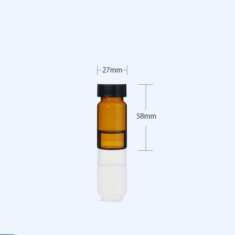 100 pcs/pack Sample vials with thread, Brown glass, capacity 1 to 60 ml