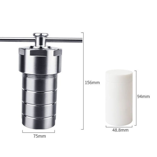 Reactor de síntesis hidrotermal con recipiente revestido de PTFE, volúmenes 25-500 ml Laborxing