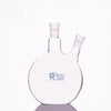 Double-necked flat-bottom flask, bevelled side necks,  250 ml to 5.000 ml Laborxing