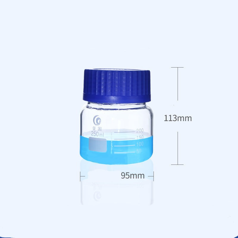 GL 80 Screw top bottle, clear glass, graduated, 250 ml to 1.000 ml