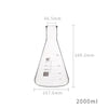 Fiole Erlenmeyer, col étroit, 50 ml à 10.000 ml Laborxing