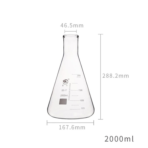 Erlenmeyer, gargalo estreito, 50 ml a 10.000 ml Laborxing