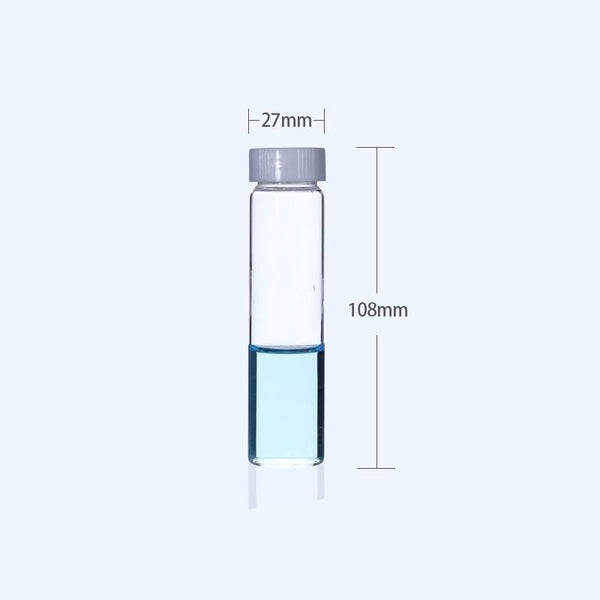 100 uds./paquete Viales para muestras con rosca, vidrio transparente, capacidad de 1 a 60 ml Laborxing