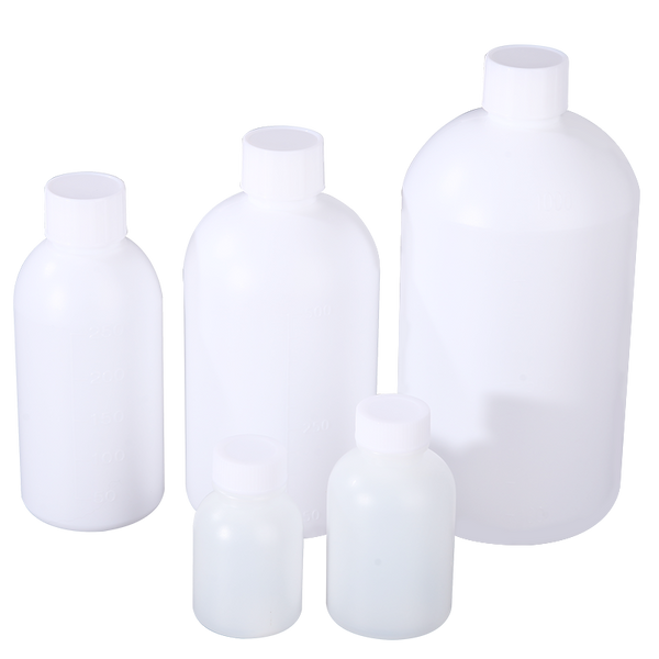 Enghalsflaschen, Kunststoff PE, Fassungsvermögen 50 ml bis 1.000 ml Laborxing