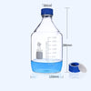 GL45 Frasco con tapón de rosca, tapón de rosca con orificio y septo, vidrio transparente, de 100 ml a 2000 ml Laborxing
