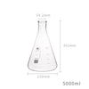 Erlenmeyer, gargalo estreito, 50 ml a 10.000 ml Laborxing