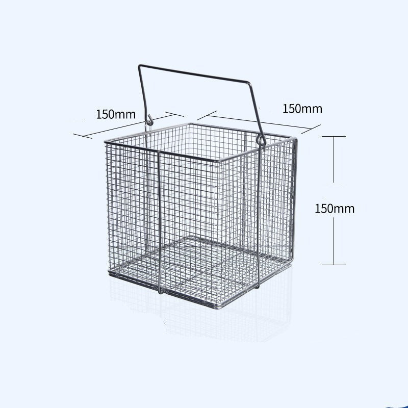 Square sterilisation baskets, stainless steel
