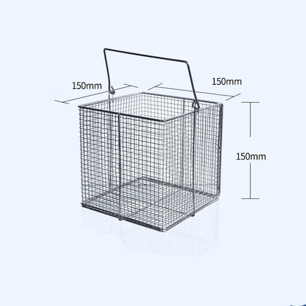 Square sterilisation baskets, stainless steel Laborxing